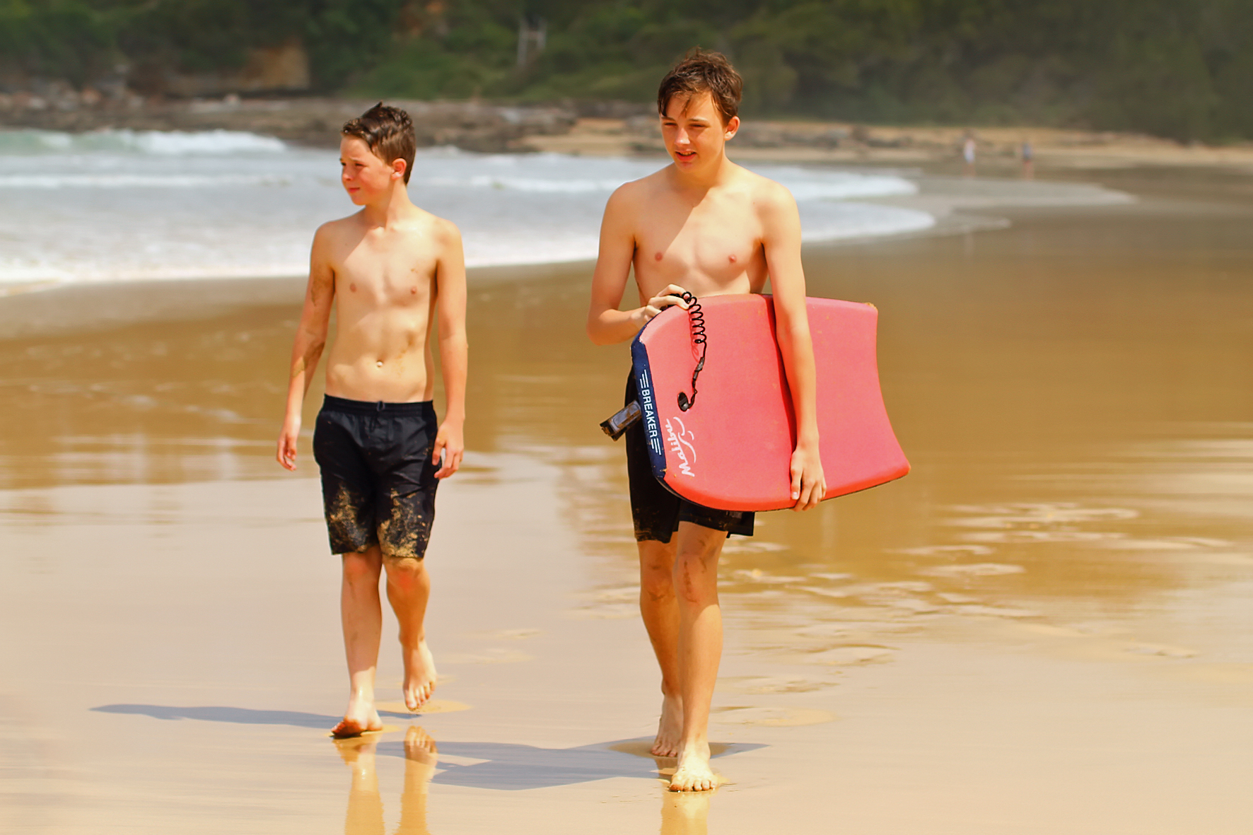 Body boarding at South Durras